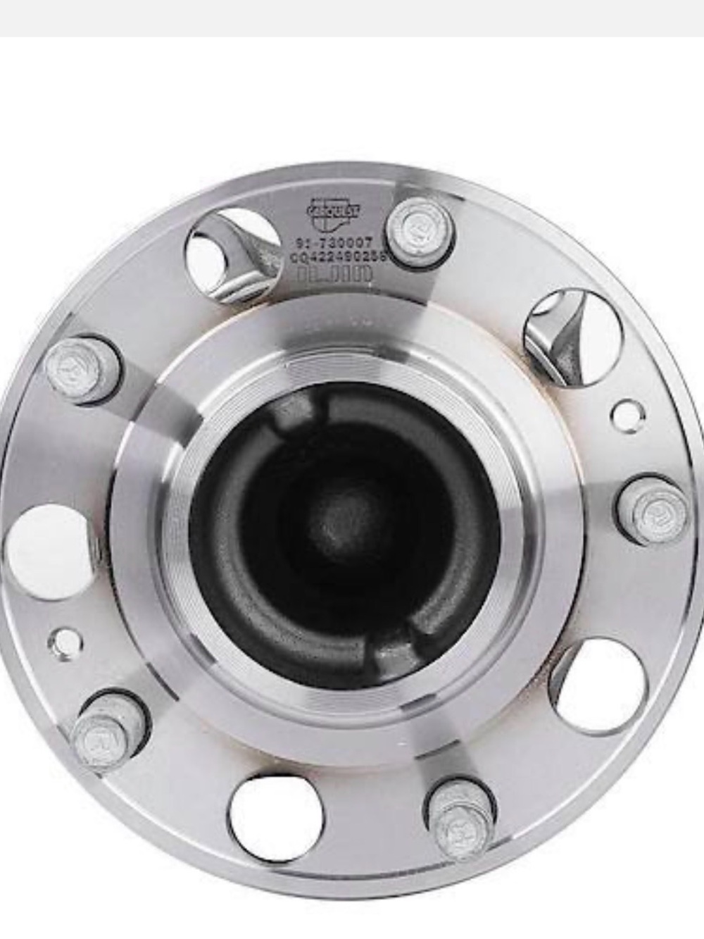 Chrome Steel Wheel Hub Assembly - Silver
